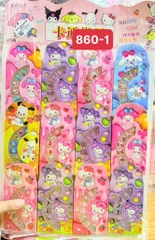 860-1 VỈ HỘP MÓNG TAY NGẮN SANRIO 12 CÁI