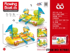 676B1  HỘP VỊT CHÈO THUYỀN PIN ĐÈN