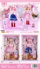 678-47  HỘP BABY 1C KHỚP, MẮT THỦY TINH PIN ĐÈN NHẠC + TRƯỢNG TIM