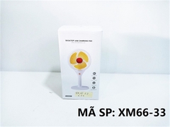 XM66-33  HỘP QUẠT BÀN PIN + SẠC USB   Desktop USB Charging Fan
