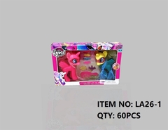 LA26-1  HỘP NGỰA PONY TÓC DÀI 2C + LƯỢC, KẸP TÓC