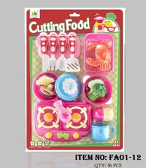 FA01-12  VỈ BẾP DÍNH, GAS ĐÔI, CHẢO, NỒI, CUA, LY