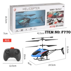 F770  HỘP MÁY BAY TRỰC THĂNG NHỰA ĐIỀU KHIỂN TRÊN KHÔNG, 2 TẦNG