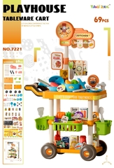 7221  HỘP KỆ BẾP XE ĐẨY 69 MIẾNG