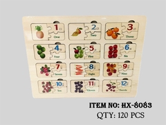 HX-8083  BẢNG GỖ XẾP HÌNH ĐỦ MẪU