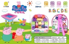 758-5  TÚI RÁP BALO HEO HỒNG 28 MIẾNG + 2C HEO HỒNG