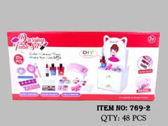 769-2  HỘP BÀN TRANG ĐIỂM MINI, PHẤN TRANG ĐIỂM, SƠN MÓNG, MÁY HƠ GEL