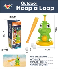 777-619B HỘP MÁY PHÁT BÓNG CHÀY KHỦNG LONG TỰ ĐỘNG + GẬY + BÓNG  Outdoor