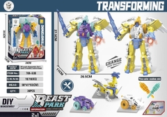 789-53B  HỘP RÁP ROBO BIẾN HÌNH XE, THÚ + ỐC VÍT