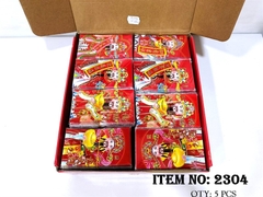 2304  XẤP 10C LÌ XÌ ĐỎ THẦN TÀI CHỮ HOA