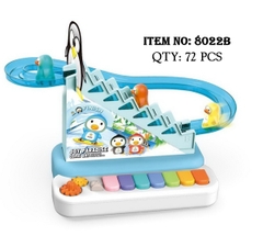 8022B  HỘP ĐÀN ORGAN PIN + CHIM CÁNH CỤT LEO THANG 2 IN 1