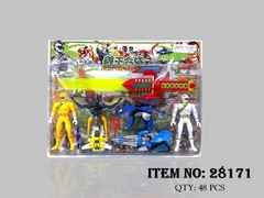 28171  VỈ SIÊU NHÂN 2T GAO + 2C THÚ (ĐẠI BÀNG, BÁO) + TAY CẦM