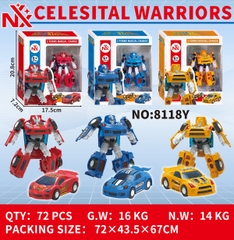 8118Y  HỘP RÁP ROBO BIẾN HÌNH XE HƠI 1C ĐỦ MẪU