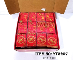 YT3207  XẤP 10C LÌ XÌ ĐỎ ĐỦ MẪU (CÁ, TRỐNG ĐỒNG, THỎI VÀNG) CHỮ VIỆT
