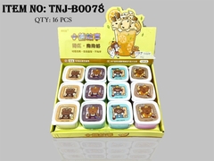 TNJ-B0078  HỘP 12 HŨ SLIME HẠT XỐP GẤU