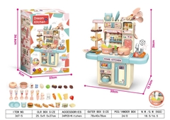 36T-5  HỘP KỆ BẾP PIN LÒ NƯỚNG HƠI NƯỚC, BỒN RỬA RAU + NỒI + CHẢO