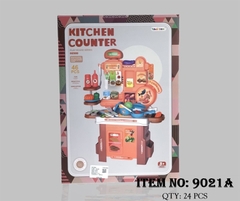9021A  HỘP KỆ BẾP LÒ NƯỚNG + BỒN RỬA RAU + NỒI + CHẢO + THỚT + DAO 46 MIẾNG