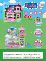 22668-21  HỘP ĐƯỜNG RAY BÃI ĐẬU XE HEO PEPPA 6C