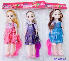8819-5  TÚI BABY 1C KHỚP, MẮT THỦY TINH + LƯỢC
