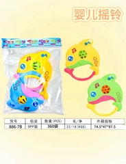 886-7B  TÚI LẮC ĐẬP TAY CÁ HEO 2C