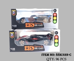 88K32N-C  HỘP XE HƠI BUGATTI SẮT MÔ HÌNH PIN NÚT NHẠC ĐÈN