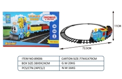 89006  HỘP ĐƯỜNG RAY XE LỬA PIN KHÓI THOMAS CHỞ CỦI VÀ THAN NHẠC ĐÈN