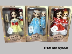 8964D  HỘP BABY 2C KHỚP, MẮT THỦY TINH (1C LỚN, 1C NHÍ) ĐỦ MẪU