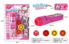 899-3  VỈ ĐÈN PIN CHIẾU HÌNH KITTY + 3C THẺ HÌNH