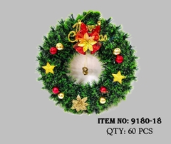 9180-18  VÒNG LÁ TRANG TRÍ NOEL CHỮ MERRY CHRISTMAS