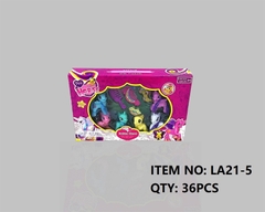 LA21-5  HỘP NGỰA PONY TÓC DÀI 6C + LƯỢC, KẸP