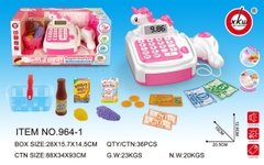 964-1  HỘP MÁY TÍNH TIỀN SIÊU THỊ PIN NGỰA PONY + RỔ SIÊU THỊ