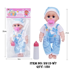 9912-W7  TÚI BÉ TRAI PIN 1C + BÌNH SỮA (PVC)