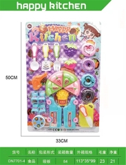 DN7701-4  VỈ BẾP BÁNH KEM, XE, BÀN 4 GHẾ, BÁNH DONUT