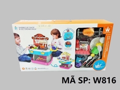 W816  HỘP VALI KỆ QUẦY KEM, BBQ 56 MIẾNG 3 IN 1