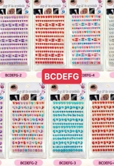 BCDEFG TÚI MIẾNG DÁN MAKEUP MẮT HẠT ĐÁ 3D ĐỦ MẪU 12 CÁI