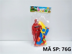 76G  TÚI SIÊU NHÂN 1T AVENGER ĐÈN + 1C CÂY BẮN HÍT DÀI + 6 BANH, 5 MÚT HÍT, 4 HÍT (ĐỎ)