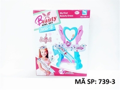 739-3  HỘP BÀN TRANG ĐIỂM PIN NHẠC VƯƠNG MIỆN, TRƯỢNG TIM 41x18x54 CM