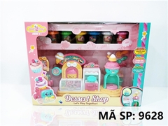 9628  HỘP ĐẤT SÉT LÀM KEM 6 HŨ + MÁY ÉP, QUẦY BÁN