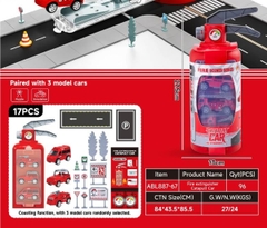 ABL887-67  HỘP BÌNH CHỮA CHÁY CHỞ 3C XE CỨU HỎA + BIỂN BÁO