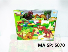 5070  HỘP LOGO RÁP CÔNG VIÊN KHỦNG LONG 62 MIẾNG   Dinosaur Valley