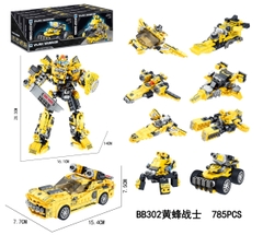 BB302  HỘP LOGO RÁP ROBO BIẾN HÌNH XE, MÁY BAY ĐỦ MẪU 8C