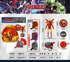 BB9924  TÚI BALO SIÊU NHÂN AVENGER + ĐỒNG HỒ BẮN ĐĨA + 1C SIÊU NHÂN