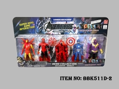 BBK511D-2  VỈ SIÊU NHÂN 5T AVENGER PIN ĐÈN ĐỦ MẪU