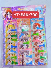 HT-EAN-700 VỈ MIẾNG DÁN TƯƠNG TÁC CÔNG CHÚA 20 CÁI (2 KIỂU)  HT-EAN-699