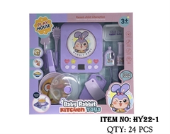 HY22-1  HỘP BẾP ĐIỆN TỪ THỎ, CHẢO, THỚT