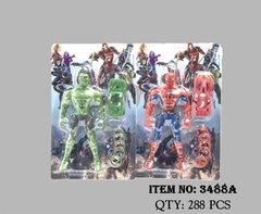 3488A  VỈ SIÊU NHÂN 1T AVENGER BẮN ĐĨA + 5 ĐĨA + 1C XE HƠI