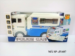 JY687  HỘP XE CS PIN NHẠC ĐÈN  Police Car