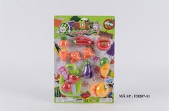 FD207-11  VỈ BẾP TRÁI CÂY DÍNH (THỚT, DÂU, CAM, CÀ TÍM, BẮP, NẤM, CÀ RỐT, ỚT, CÀ)