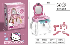 BY1001-6  HỘP BÀN TRANG ĐIỂM PIN MÈO HỒNG, MÁY SẤY, LƯỢC