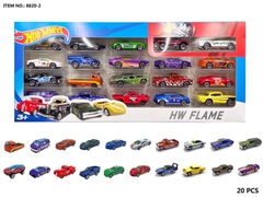 8820-2  HỘP XE HƠI TRỚN SẮT 20C ĐỦ MẪU HOT WHEEL